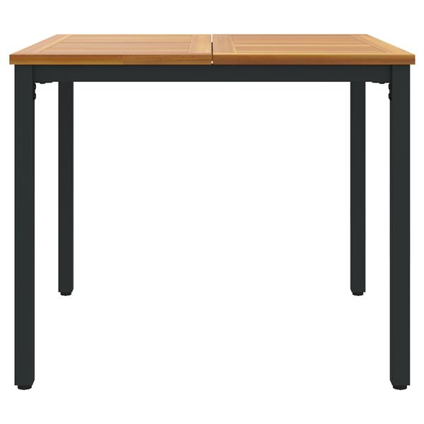 Grote foto vidaxl tuin tafel 90x90x75 cm van massief acaciahout en metaal tuin en terras tuinmeubelen