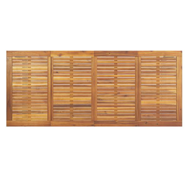 Grote foto vidaxl tuintafel 200x90x75 cm staal en massief acaciahout grijs tuin en terras tuinmeubelen
