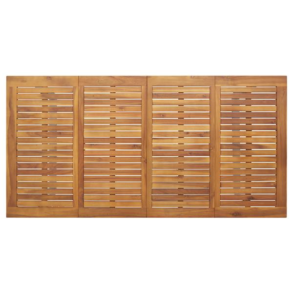 Grote foto vidaxl tuintafel 180x90x75 cm staal en massief acaciahout grijs tuin en terras tuinmeubelen