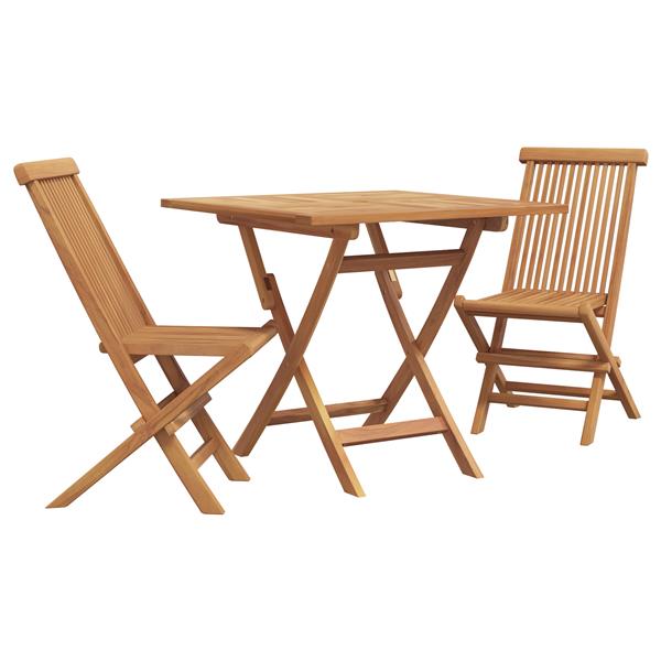 Grote foto vidaxl 3 delige vouwbare tuin bistro set van massief acaciahout tuin en terras tuinmeubelen