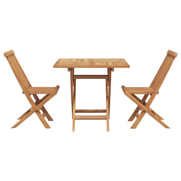 Grote foto vidaxl 3 delige vouwbare tuin bistro set van massief acaciahout tuin en terras tuinmeubelen