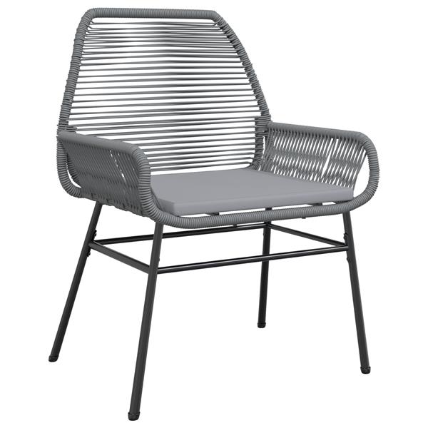 Grote foto vidaxl 7 delige tuinset met kussens in grijs poly rattan tuin en terras tuinmeubelen
