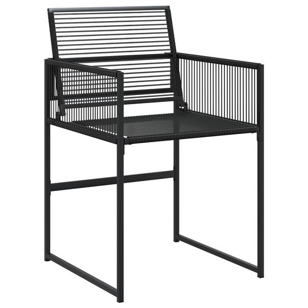 Grote foto vidaxl 5 delige tuin eettafelset zwarte poly rattan tuin en terras tuinmeubelen