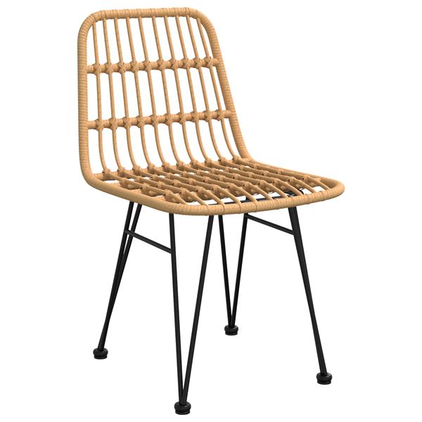 Grote foto vidaxl 5 delige tuin eetset bruin poly rattan tuin en terras tuinmeubelen