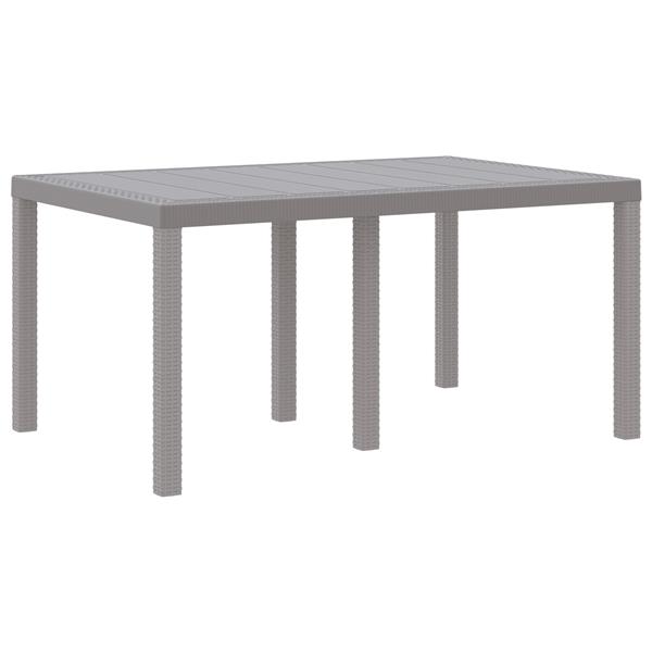 Grote foto vidaxl 5 delige tuin eettafel set met kussens lichtgrijs poly rattan tuin en terras tuinmeubelen
