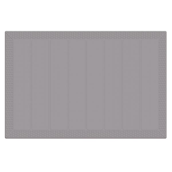 Grote foto vidaxl 5 delige tuin eettafel set met kussens lichtgrijs poly rattan tuin en terras tuinmeubelen