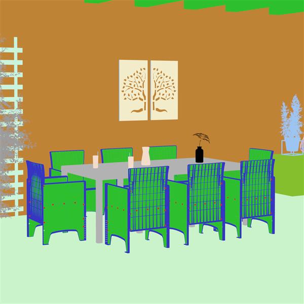 Grote foto vidaxl 9 delige tuinset poly rattan bruin tuin en terras tuinmeubelen