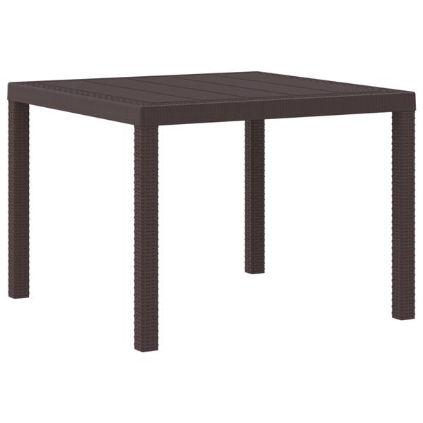 Grote foto vidaxl 5 delige tuinset poly rattan bruin tuin en terras tuinmeubelen
