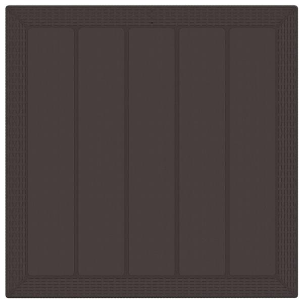 Grote foto vidaxl 5 delige tuinset poly rattan bruin tuin en terras tuinmeubelen