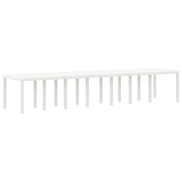 Grote foto vidaxl tuintafel 400x100x73 cm poly rattan wit tuin en terras tuinmeubelen