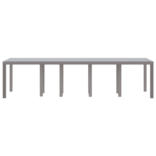 Grote foto vidaxl tuintafel 300x100x73 cm poly rattan lichtgrijs tuin en terras tuinmeubelen