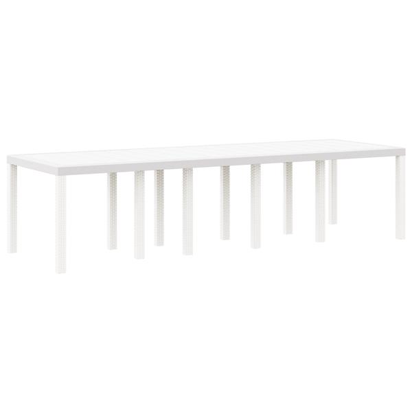 Grote foto vidaxl tuintafel 300x100x73 cm poly rattan wit tuin en terras tuinmeubelen
