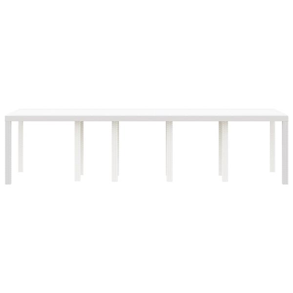 Grote foto vidaxl tuintafel 300x100x73 cm poly rattan wit tuin en terras tuinmeubelen