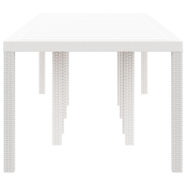 Grote foto vidaxl tuintafel 300x100x73 cm poly rattan wit tuin en terras tuinmeubelen