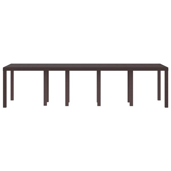 Grote foto vidaxl tuintafel 300x100x73 cm poly rattan bruin tuin en terras tuinmeubelen