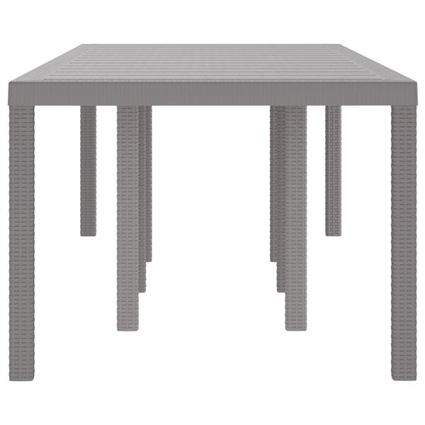 Grote foto vidaxl tuintafel 250x100x73 cm poly rattan lichtgrijs tuin en terras tuinmeubelen