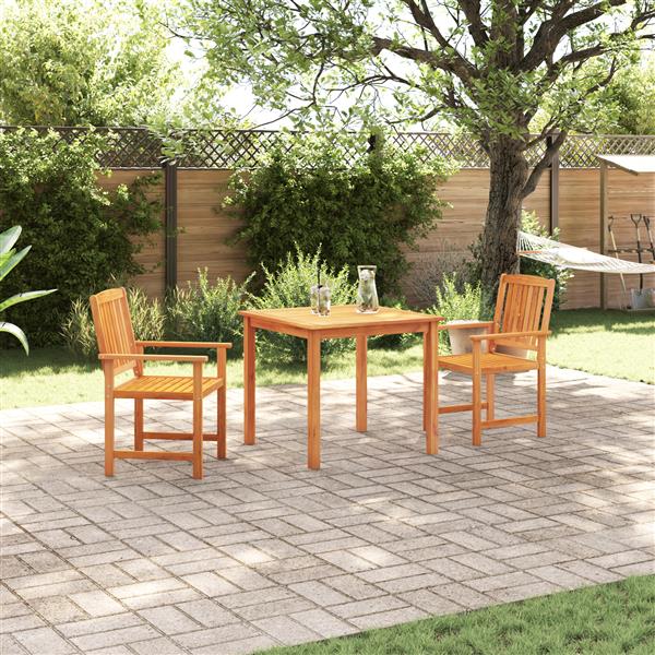 Grote foto vidaxl 3 delige tuinset massief acaciahout tuin en terras tuinmeubelen