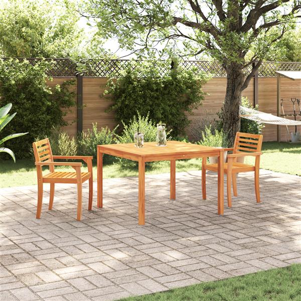 Grote foto vidaxl 3 delige tuinset massief acaciahout tuin en terras tuinmeubelen