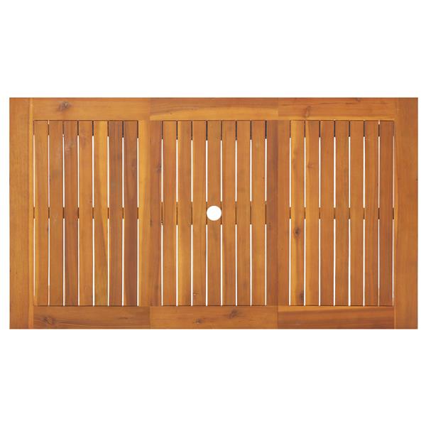 Grote foto vidaxl 5 delige tuinset grijs poly rattan acacia tuin en terras tuinmeubelen