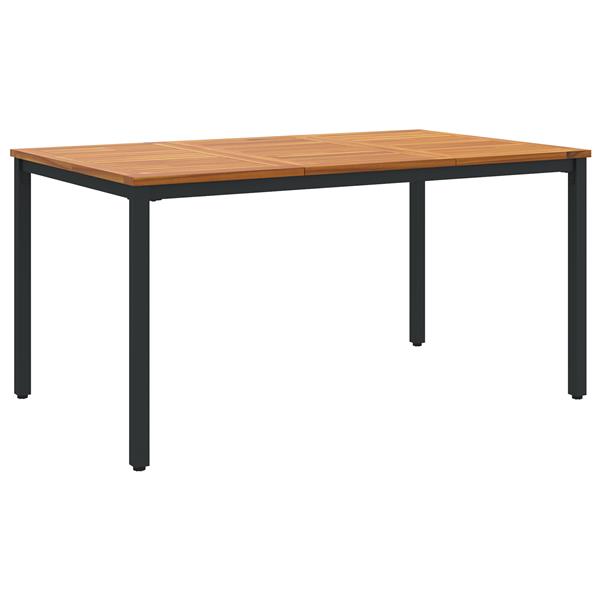 Grote foto vidaxl 5 delige tuin eetset beige poly rattan acacia tuin en terras tuinmeubelen