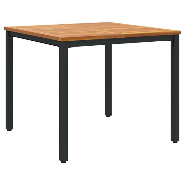 Grote foto vidaxl 5 delige tuin eetset grijs poly rattan acacia tuin en terras tuinmeubelen