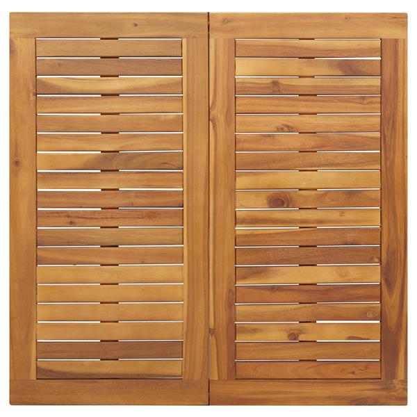Grote foto vidaxl 3 delige tuinset beige poly rattan acacia tuin en terras tuinmeubelen