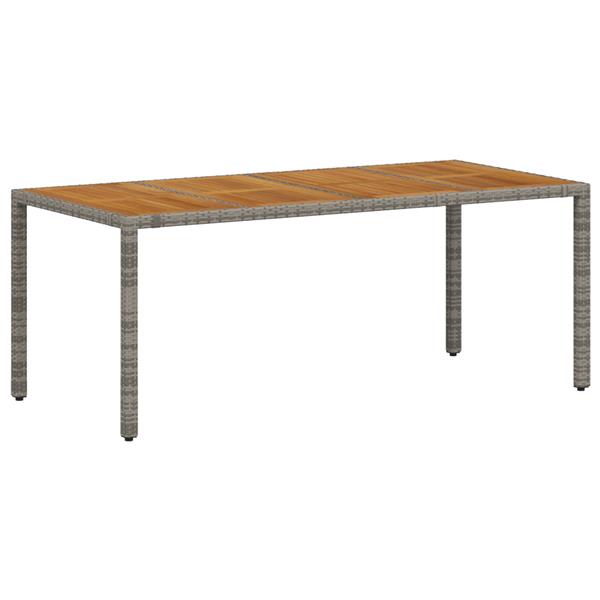 Grote foto vidaxl 7 delige tuinset grijs poly rattan tuin en terras tuinmeubelen
