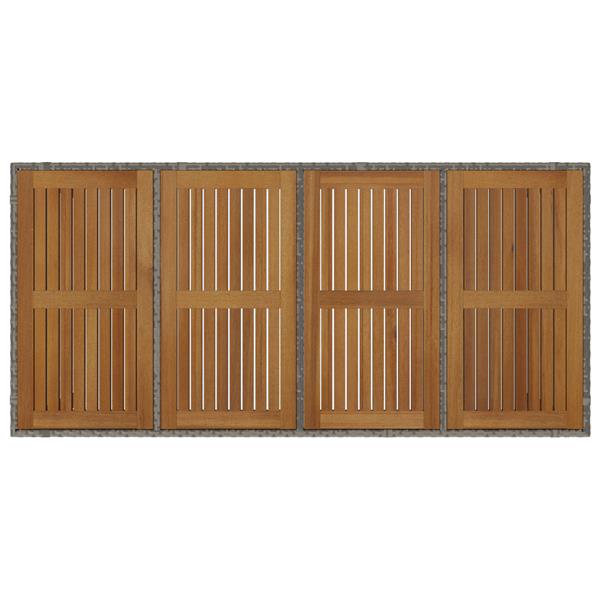 Grote foto vidaxl 7 delige tuinset grijs poly rattan tuin en terras tuinmeubelen