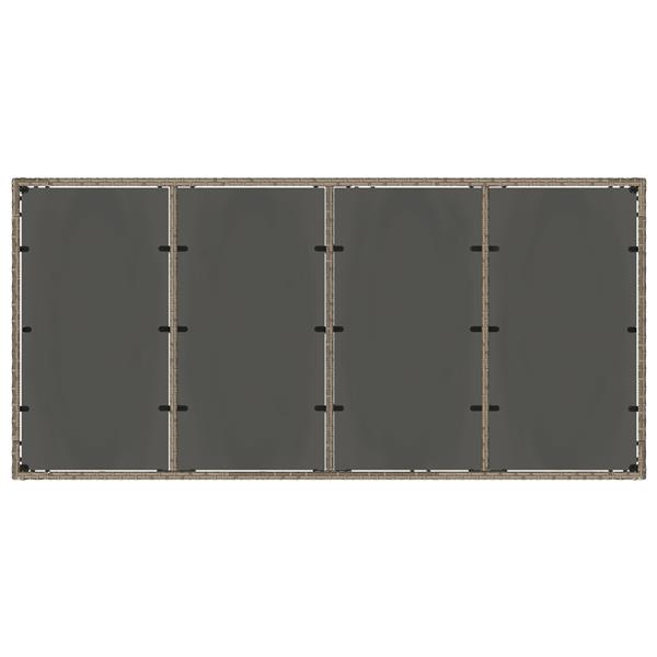 Grote foto vidaxl 7 delige tuinset poly rattan grijs tuin en terras tuinmeubelen