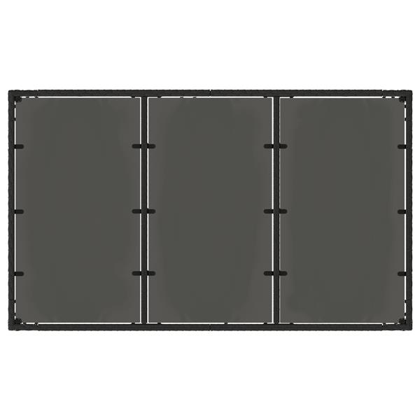 Grote foto vidaxl 5 delige tuinset poly rattan zwart tuin en terras tuinmeubelen