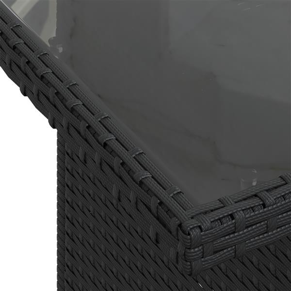 Grote foto vidaxl 6 delige tuinsofa set met kussens zwart poly rattan tuin en terras tuinmeubelen