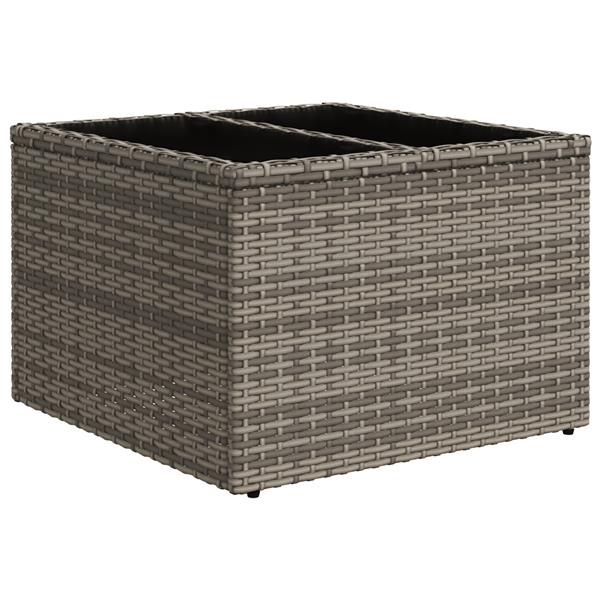 Grote foto vidaxl 6 delige tuinbankenset met kussens poly rattan grijs tuin en terras tuinmeubelen