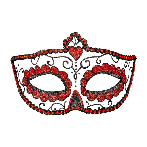 Grote foto oogmasker dia de los muertos zwart rood verzamelen overige verzamelingen