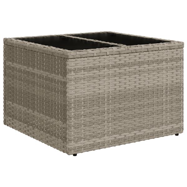 Grote foto vidaxl 6 delige tuinset met kussens in grijs poly rattan tuin en terras tuinmeubelen