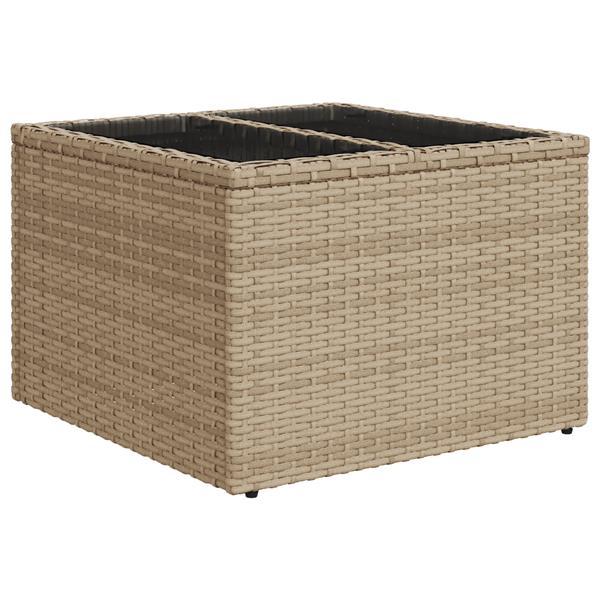 Grote foto vidaxl 5 delige tuinbankenset met kussens beige poly rattan tuin en terras tuinmeubelen