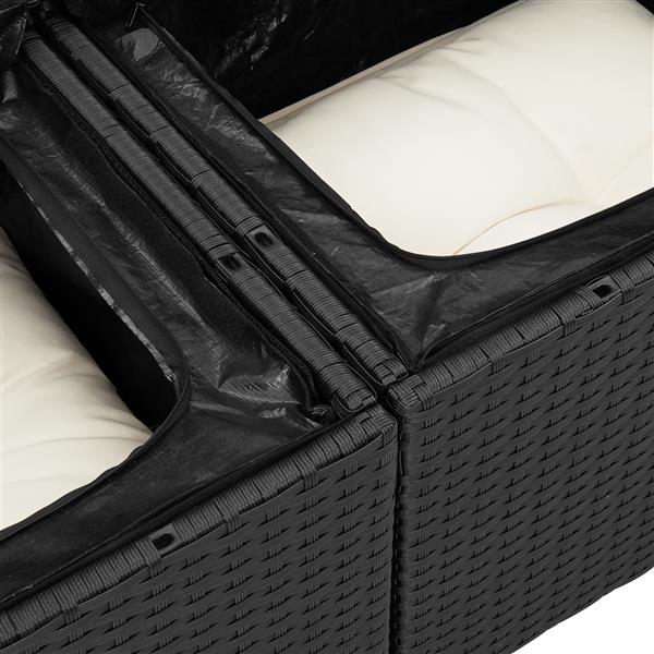 Grote foto vidaxl 5 delige tuinsofa set met kussens bruin poly rattan tuin en terras tuinmeubelen