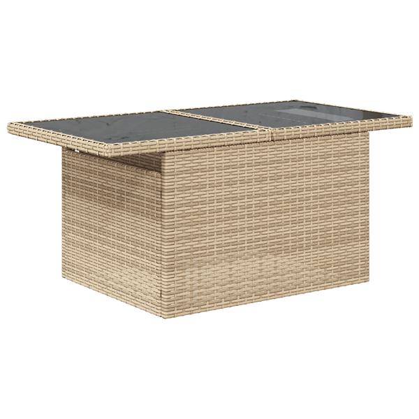 Grote foto vidaxl 5 delige tuinbankenset met kussens poly rattan beige tuin en terras tuinmeubelen