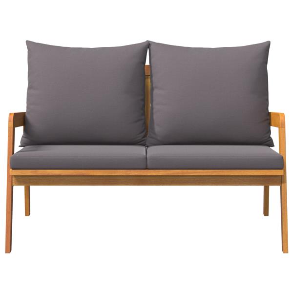 Grote foto vidaxl tuinbank met kussens 115x65x71 cm massief acaciahout tuin en terras tuinmeubelen