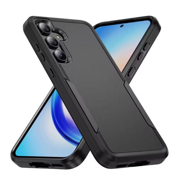 Grote foto samsung galaxy a55 5g armor hoesje militaire kwaliteit pc tpu cover zwart telecommunicatie mobieltjes