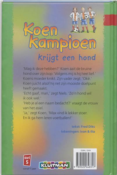 Grote foto koen kampioen krijgt een hond klavertje drie serie boeken jeugd 13 jaar en ouder