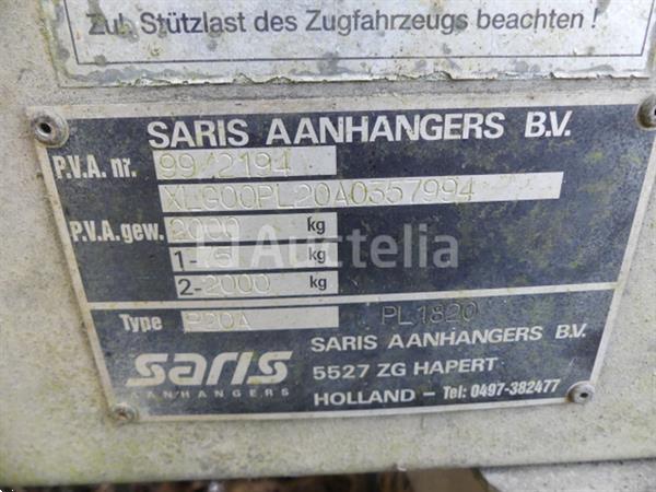 Grote foto saris p20a aluminium dubbelas aanhangwagen agrarisch aanhangwagens