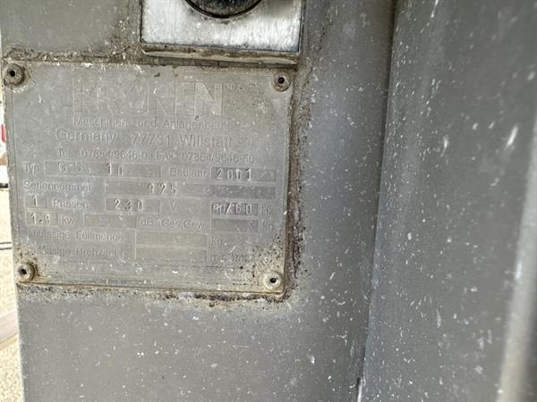 Grote foto kronen gs10 snijmachine met snijtafel van roestvrij staal agrarisch tuinbouw