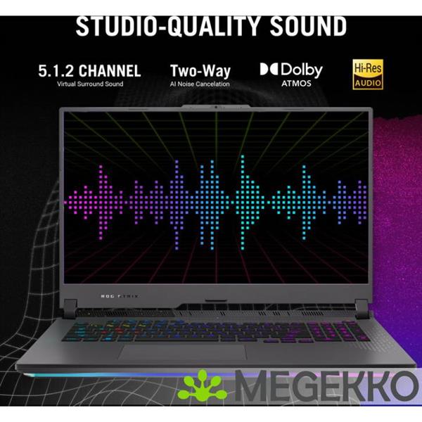 Grote foto asus rog strix g17 g713pi hx130w 17.3 amd ryzen 9 rtx 4070 gaming laptop computers en software overige computers en software