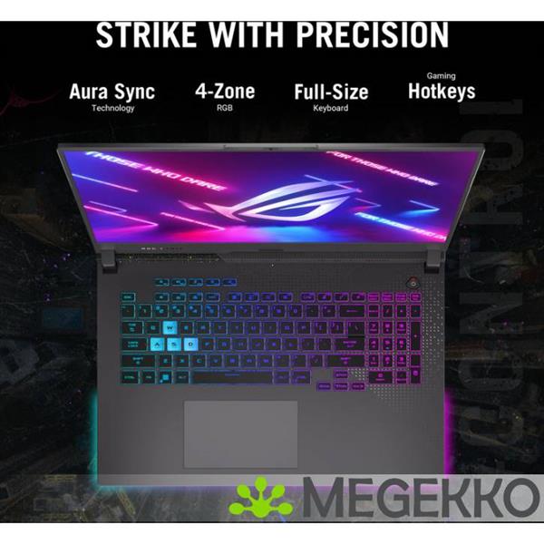 Grote foto asus rog strix g17 g713pi hx130w 17.3 amd ryzen 9 rtx 4070 gaming laptop computers en software overige computers en software