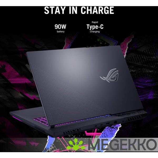 Grote foto asus rog strix g17 g713pi hx130w 17.3 amd ryzen 9 rtx 4070 gaming laptop computers en software overige computers en software