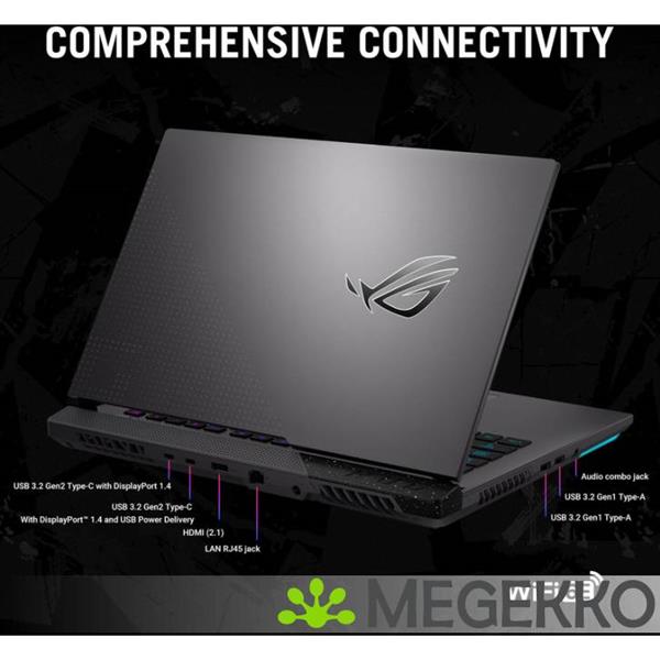 Grote foto asus rog strix g17 g713pi hx130w 17.3 amd ryzen 9 rtx 4070 gaming laptop computers en software overige computers en software