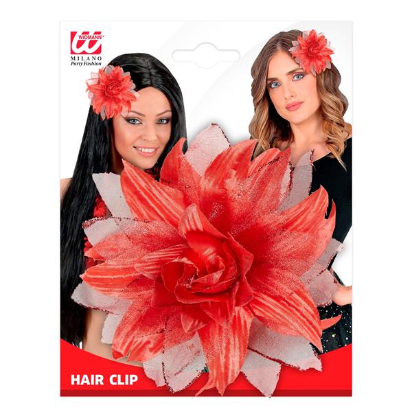 Grote foto haarclip bloem met glitter rood verzamelen overige verzamelingen