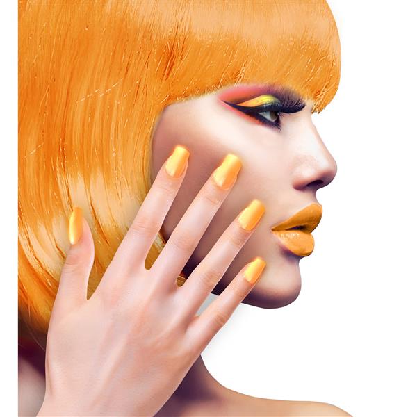 Grote foto nagels airbrush neon oranje verzamelen overige verzamelingen
