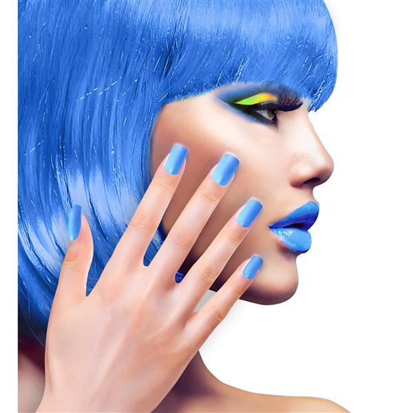 Grote foto nagels airbrush neon blauw verzamelen overige verzamelingen