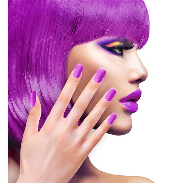 Grote foto nagels airbrush neon paars verzamelen overige verzamelingen